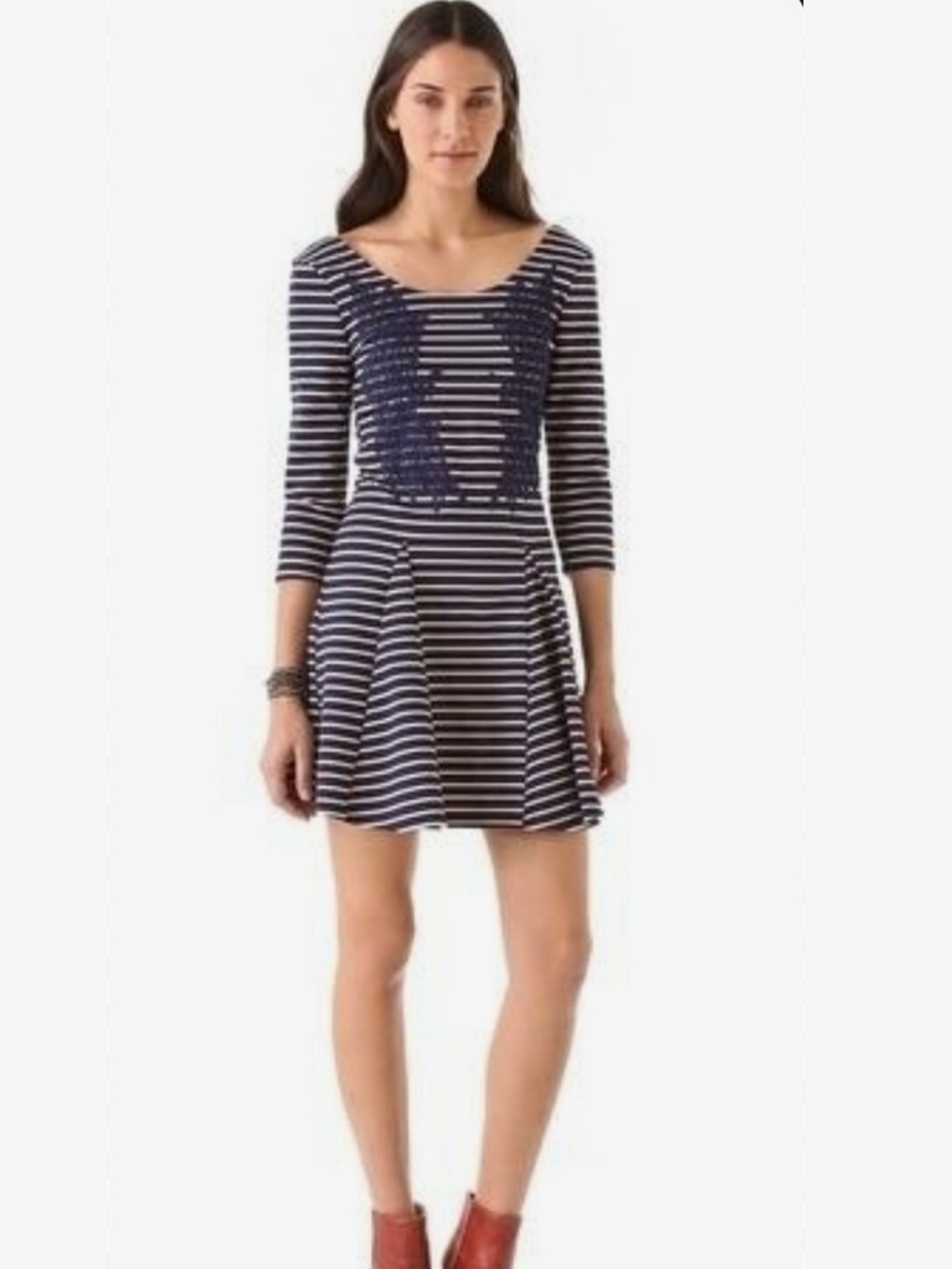 Free People Nautical & Knotty Striped Dress Sz XS